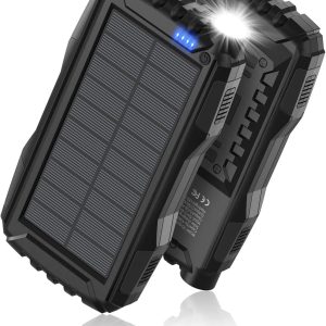 Power Bank Solar Charger 42800mAh Portable Built Flashlight